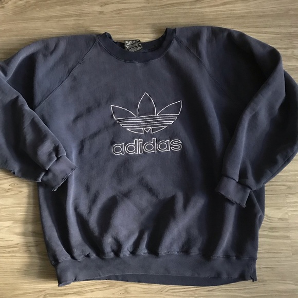 adidas Other - Vintage Adidas Trefoil Navy Sweatshirt Made In USA